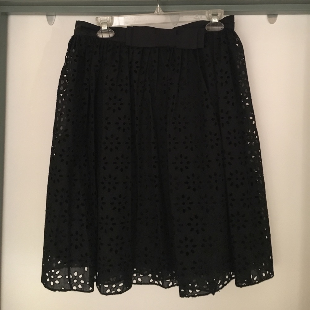 Jill Stuart black eyelet skirt. Like new. Sz 8.